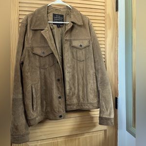 Lucky Brand Leather Tan Jacket L